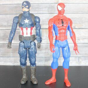 Marvel Ultimate Spider-Man 2013  & Captain America 2018 Action Figure 12" Hasbro